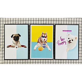 Mua TRANH CANVAS - TRANH TREO TƯỜNG - TRANH TREO TƯỜNG NHỮNG CHÚ CÚN NGỘ NGHĨNH(TẶNG KÈM ĐINH 3 CHÂN)