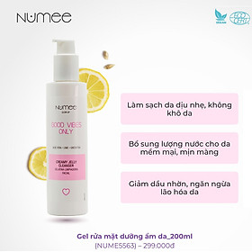 Gel rửa mặt Numee Glow Up sạch sâu, dưỡng ẩm da 200ML