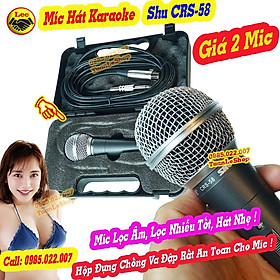 Mua MICRO KARAOKE SHU CRS 58 – MÍC HÁT NHẸ – MIC HÁT CÓ DÂY SHU CRS58 - GIÁ 02 MIC CRS58