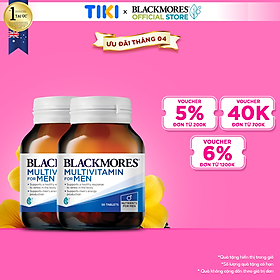 Combo 2 Lọ Vitamin Tổng Hợp Hỗ Trợ Sức Khỏe Nam Giới Blackmores Multivitamin For Men 50 Viên/Lọ