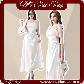 ĐẦM MIDI KHOÉT EO VẢI