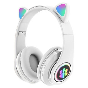 Mua Tai Nghe Mèo Bluetooth  Kiểu Dáng Dễ Thương Có Mic Âm Bass Mạnh Mẽ Và Dung Lượng Pin Khủng - BH 12 Tháng