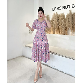 (HCM) Đầm suôn đuôi cái hoa nhí D066- Big size- Lady fashion- Khánh Linh Style