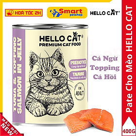 Pate Cho Mèo Hello Cat Tuna - Thức Ăn Cho Mèo Mọi Lứa Tuổi Trong Thạch 400g