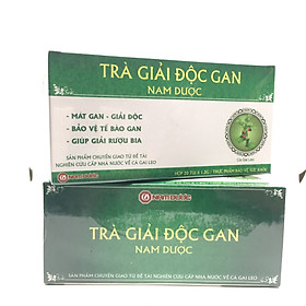 Trà túi lọc Tăng cường chức năng gan, hỗ trợ điều trị tăng men gan, viêm gan virus, xơ gan, dị ứng, mề đay, mẩn ngứa.Giúp giải rượu bia.Trà giải độc gan Nam Dược-Chứa cà gai leo, diệp hạ châu-Hộp 20 gói trà túi lọc