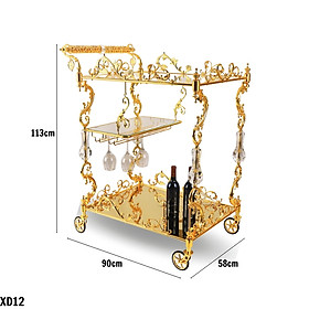 Mua Xe đẩy đồ ăn  ruou vang mang phong cách tân cổ điển XD12