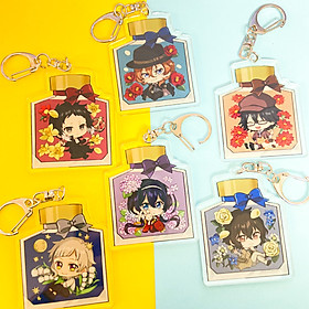 ( Mica trong acrylic ) Móc khóa BUNGOU STRAY DOGS VĂN HÀO LƯU LẠC VER BÌNH HOA quà tặng xinh xắn dễ thương in hình anime chibi (MẪU GIAO NGẪU NHIÊN)