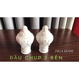 Đầu Chụp Thanh Treo Rèm Bền - Đẹp - Rẻ - Chịu Lực Tốt (1 cặp)-DIGA HOME