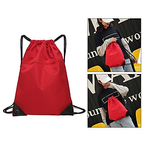 Drawstring Backpack String Bag Sack Pack Water Resistant Nylon for Gym Shopping Sport Yoga Woman Man