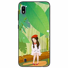 Ốp lưng dành cho Samsung A10 mẫu Cô Gái Mũ Tiêu Đỏ