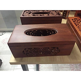 Mua hộp giấy ăn trơn gỗ hương
