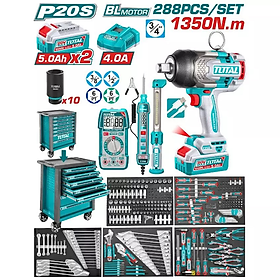 BỘ 288 MÓN TRONG TỦ XE ĐẨY ĐỰNG CÔNG CỤ THPTCS82882 TOTAL -HÀNG CHÍNH HÃNG