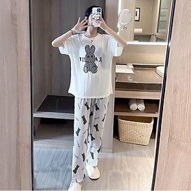 Đồ bộ nữ mặc nhà mùa hè,họa tiết in hình dễ thương