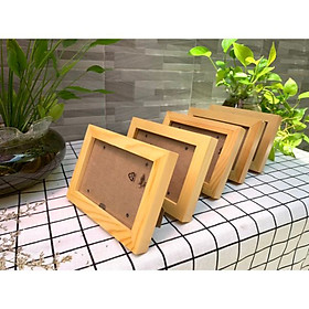 Combo 5 khung ảnh gỗ thọng tự nhiên  - khung ảnh cá nhân - khung ảnh treo phòng ngủ - khung ảnh để bàn (10x15cm) - tặng kèm đinh 3 chân