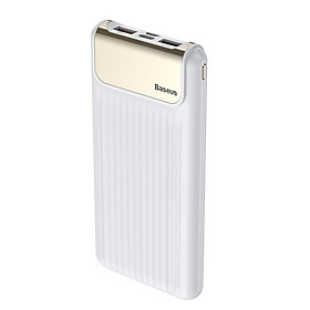 Pin dự phòng 02 cổng USB/ Đèn LED/10000 mAh/QC 3.0 - Baseus Thin Digital - Hàng Chính Hãng