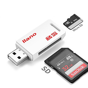 Trình đọc thẻ USB 2.0/Type-C to SD Micro SD TF OTG Bộ nhớ bộ nhớ cho PC Phụ kiện máy tính xách tay Multi Card Reader Chiều dài: như hình ảnh hiển thị