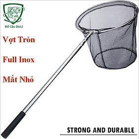 Vợt Cá Inox Vành Tròn Gấp Gọn Mắt Lưới Nhỏ Chuyên Vớt Cá To Cá Bé KK-4