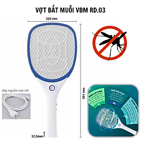 Mua Vợt Muỗi Sothing VBM RD.03  Bắt Côn Trùng Có Đèn Led Chiếu Sáng Và Đèn Báo Sạc Pin Tiện Lợi- Hàng Chính Hãng