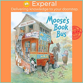 Sách - Moose's Book Bus by Inga Moore (UK edition, hardcover)