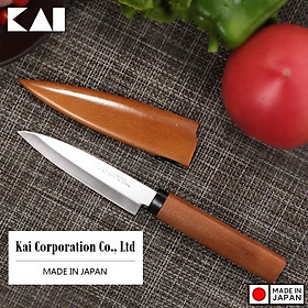 Dao gọt trái cây có nắp đậy Kai 19cm - Hàng nội địa Nhật Bản |#Made in Japan|