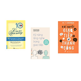 Combo 3 cuốn sách: 10 Câu Nói Vạn Năng + Kỹ Năng Lắng Nghe Trong Giao Tiếp + 11 Bí Quyết Giao Tiếp Để Thành Công