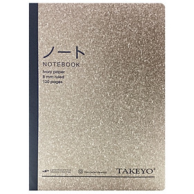 Tập Vở Takeyo 8574 - 120 Trang - Kẻ Ngang 8mm - Mẫu 1 - Màu Xám