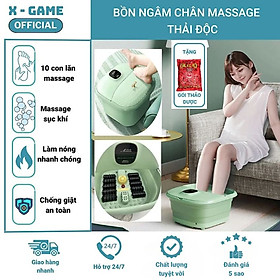 Bồn ngâm chân massage gấp gọn cao cấp ngừa phong thấp, tặng kèm thảo dược ngâm chân an toàn và hiệu quả lưu thông khí huyết chậu ngâm chân, máy massage chân thư giãn rất tốt cho sức khỏe, rất cần thiết cho mùa đông