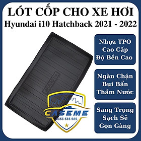 Lót cốp dành cho Hyundai i10 Hatchback 2021 - 2022 chất liệu TPO cao cấp