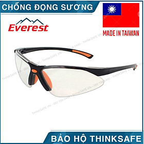 Kính bảo hộ Everest EV301 kính chống bụi, chống trầy xước, chống tia UV, chống đọng sương (trắng trong suốt) - Safety Spectacles EV301