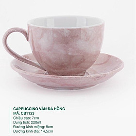 Mua Cốc trà  Cốc uống cà phê gốm sứ Capuchino vân đá Cao Cấp 220ml