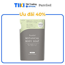 [Nhật Bản] Refill Sữa tắm Purefeel Botanical Body Soap hương Mã tiên thảo 380ml