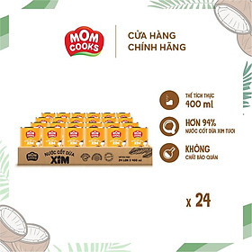 Khay 24 lon Nước cốt dừa MomCooks 400ml/lon 