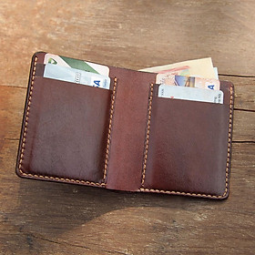 Ví nam mini-Da bò nhập khẩu - Đồ da Handmade -  DT704