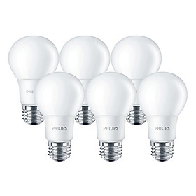 Mua Bộ 7 Bóng Đèn Philips LED Ledbulb 6W 6500K E27 A60 - Ánh Sáng Trắng - Hàng Chính Hãng