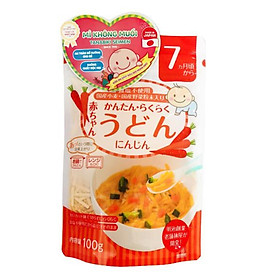 Mì ăn dặm không muối - Udon Nhật Bản Tanabiki -100g - Vị Cà Rốt
