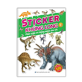 Sách - Sticker khủng long: Phát triển trí thông minh cho trẻ 1 (8 trang sticker dán hình)
