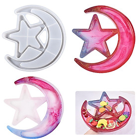 Moon Star Shaped Storage Tray Silicone Mould Epoxy Resin Mould Casting