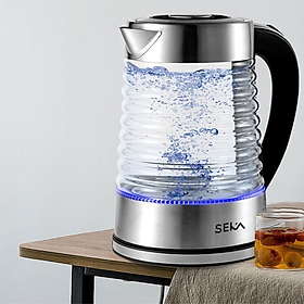 Mua (BH 1 năm) Ấm Siêu Tốc Thủy Tinh SEKA  Ấm Siêu Tốc Dung Tích 2.2L Đun Siêu Tốc Tự Ngắt Khi Sôi