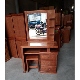 Mua Bàn trang điểm gỗ xoan đào  kiểu 3 ngăn kéo nẹp chỉ gương bậc