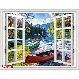 TRANH DÁN TƯỜNG 3D PHONG CẢNH THIÊN NHIÊN ĐẸP - TRANH CỬA SỔ NHÌN RA PHONG CẢNH DÁN TƯỜNG