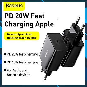 Mua Củ sạc nhanh 3A/PD20W Baseus chân dẹt kèm 1 cổng kết nối Type-C cho Smartphone ( 2 màu ) - Hàng chính hãng