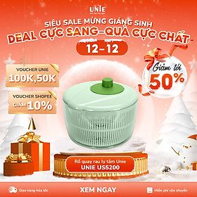Mua Rổ quay rau ly tâm Unie US5200 Làm khô thực phẩm nhanh chóng không bị dập nát  dung tích lớn 5 2L   Thao tác đơn giản bằng tay - hàng chính hãng