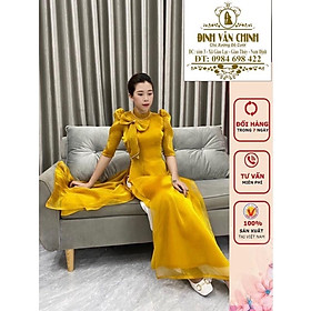 Áo dài đẹp thiết kế mới_tông ánh kim