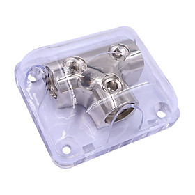 Car Audio Power Distribution Block, Auto Car Audio Splitter Fit for Auto Car RV ATV 1x 0 Gauge AWG in, 2x 4 Gauge AWG Out