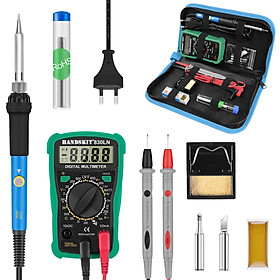 60W Digital 200-450℃ Temperature Adjustable Soldering Iron Kit Electric Multimeter Desoldering Pump Professional Welding