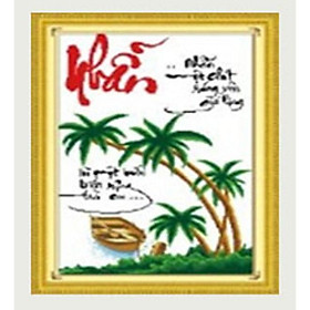 Tranh thêu chữ Nhẫn - LV3241