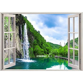 Tranh dán tường cửa sổ 3D cảnh đẹp thiên nhiên 0153