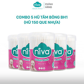 Combo 5 Hũ Xoay Trẻ Em 150 Que Nhựa BH1- Chăm sóc sức khỏe Bé yêu