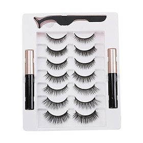 Magnetic Eyelashes with Eyeliner 7 Pair Magnetic Eyelashes and Eyeliner Eyelashes with Natural Look Comes with