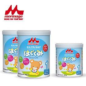 Combo 2 hộp sữa số Morinaga số 1 Hagukumi 850gr + 1 hộp sữa Morinaga số 1